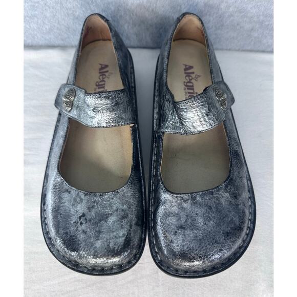 Alegria Women's sz 39 Paloma Mary Jane Pewter Heart Nursing Shoe Clog Slip On - Picture 4 of 13